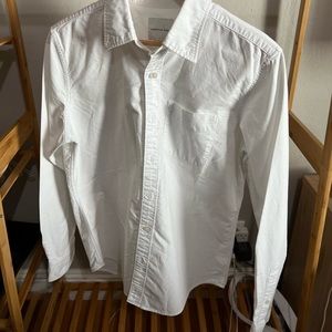AMERICAN EAGLE AE BUTTON UP DRESS SHIRT WHITE SIZE S